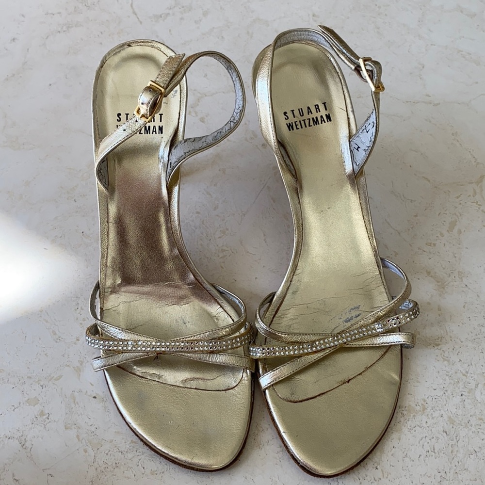 Stuart Weitzman Gold Heel
